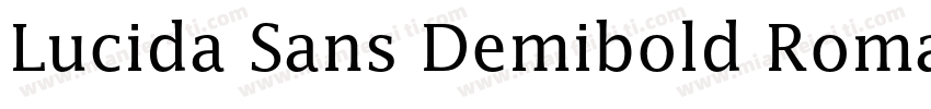Lucida Sans Demibold Roman字体转换